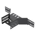 Derivação simples para caminho de cabos em chapa 60x100 Aço PES135 - Poliéster preto RAL 9005