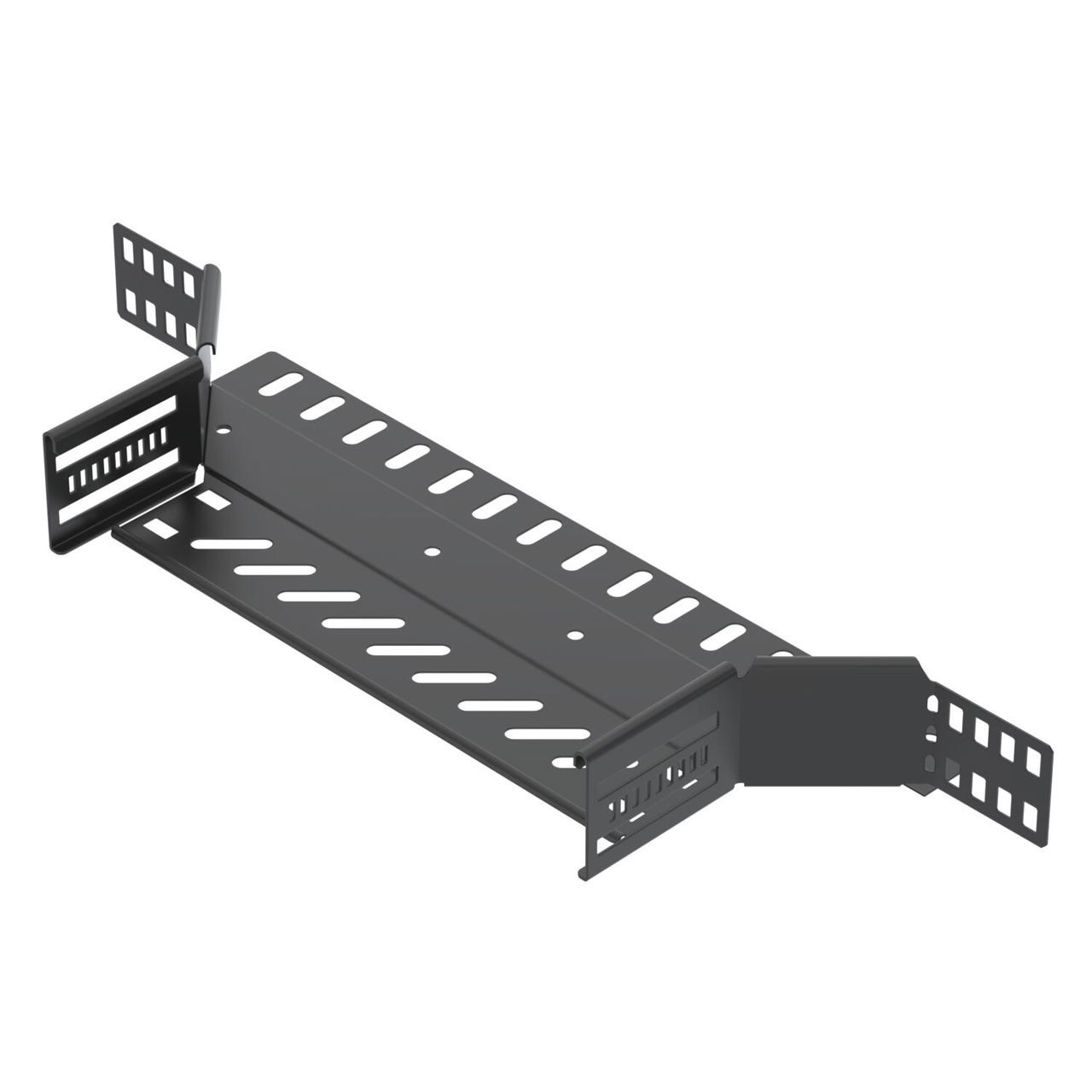 Derivação simples para caminho de cabos em chapa 60x300 Aço PES135 - Poliéster preto RAL 9005