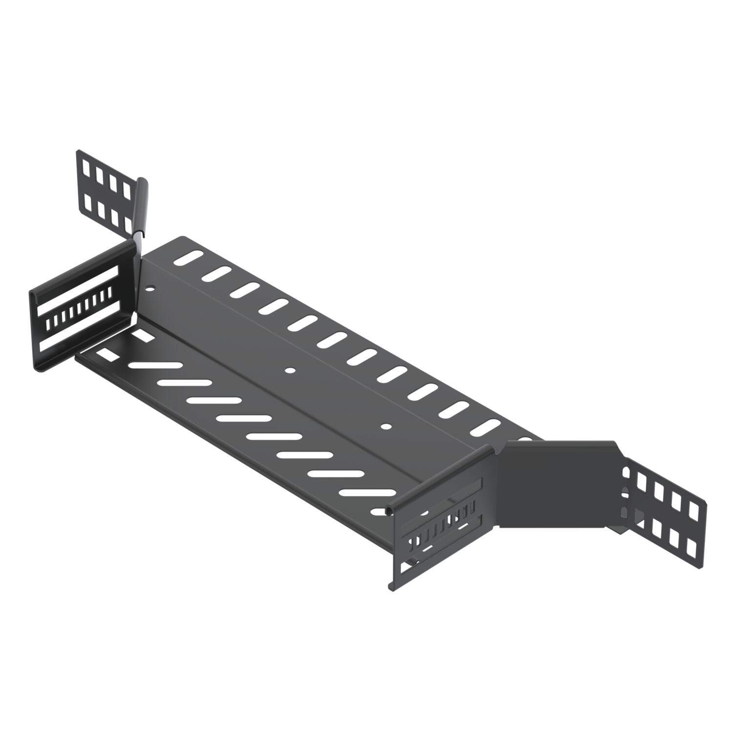 Derivação simples para caminho de cabos em chapa 60x300 Aço PES135 - Poliéster preto RAL 9005