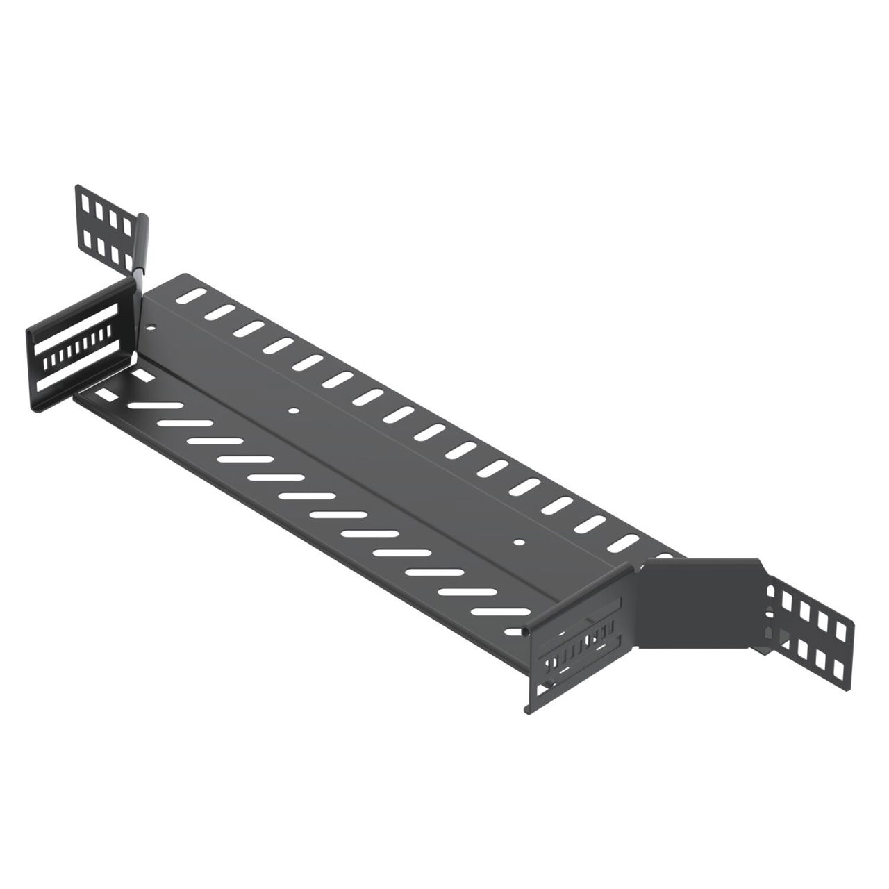 Derivação simples para caminho de cabos em chapa 60x400 Aço PES135 - Poliéster preto RAL 9005