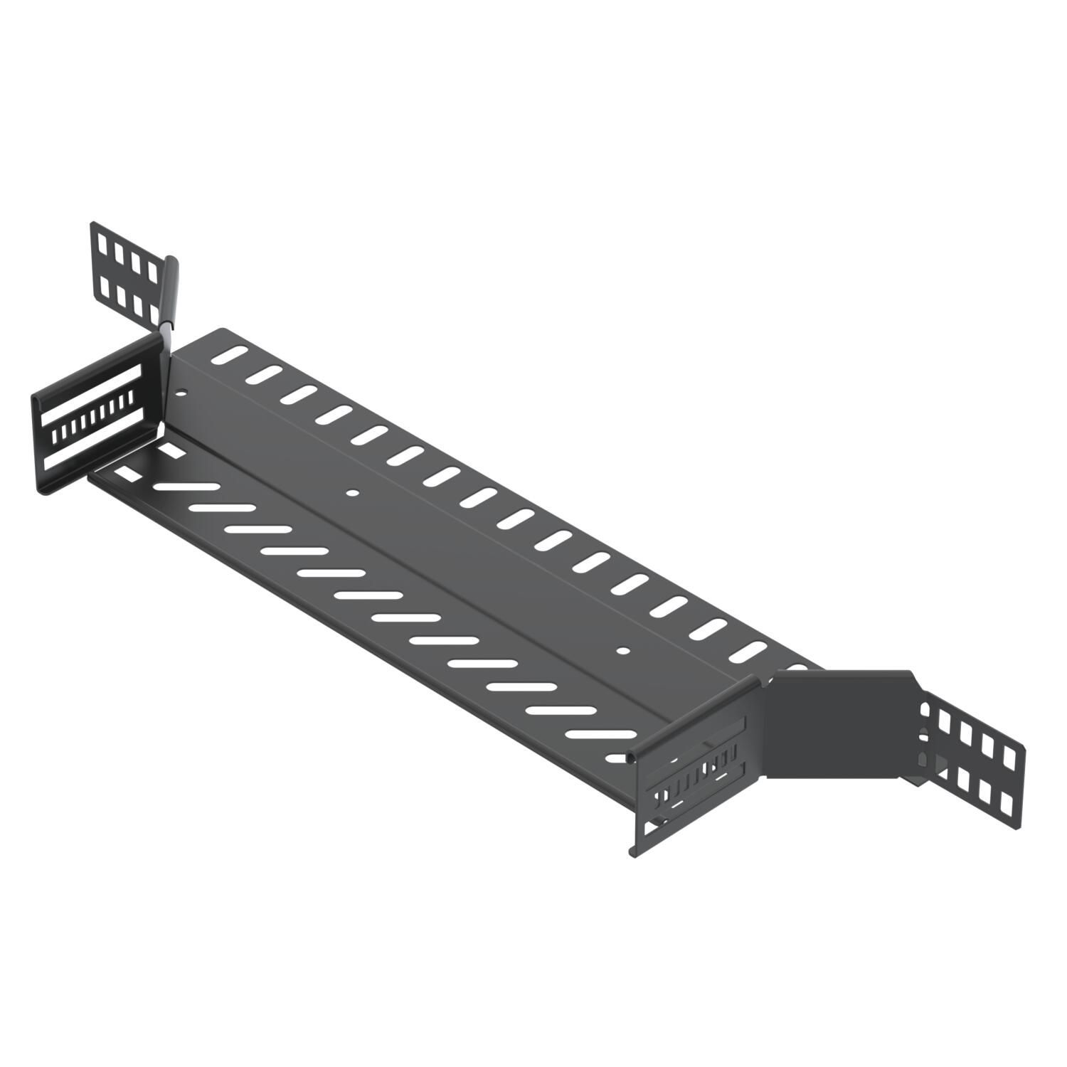 Derivação simples para caminho de cabos em chapa 60x400 Aço PES135 - Poliéster preto RAL 9005