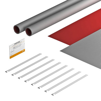 Conjunto de Envoltura para instalação fotovoltaica 550x880 material expansivo cinzento / vermelho