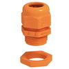 Cable gland with locknut M16 Poliamida cor-de-laranja pastel RAL 2003