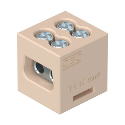 Borne cerâmico para FireBox T 10 mm² Esteatite creme