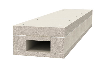 Ducto antifogo I120/E90 Direct mounting 50x110 Betão leve de fibra de vidro cinzento