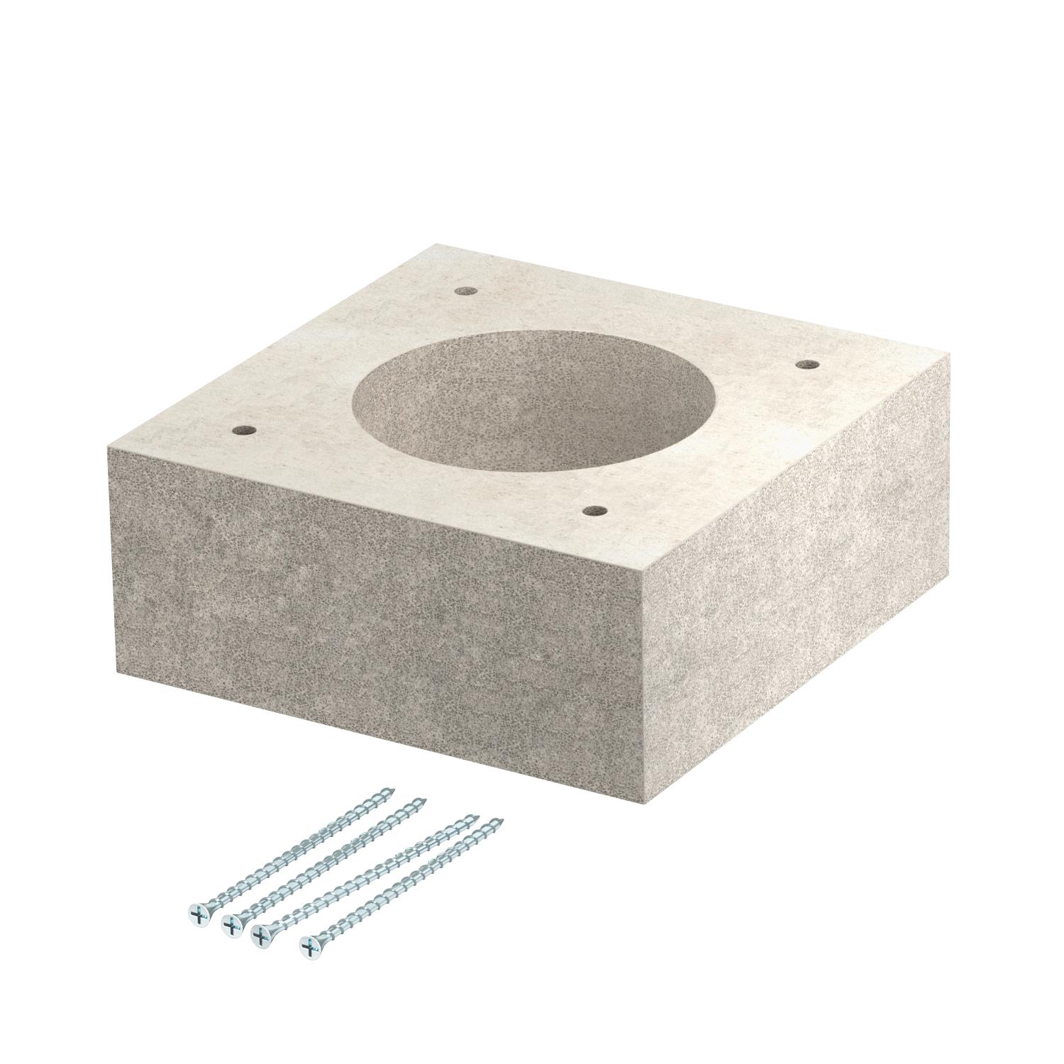 Doubler for PYROLINE Con 100x100x40 Betão leve de fibra de vidro cinzento