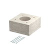 Doubler for PYROLINE Con 80x80x40 Betão leve de fibra de vidro cinzento