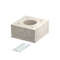 Doubler for PYROLINE Con 80x80x40 Betão leve de fibra de vidro cinzento