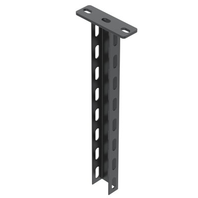 Pendural U com cabeça soldada 50x30x400 Aço PES135 - Poliéster preto RAL 9005