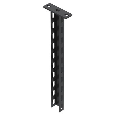 Support with welded head plate 50x30x500 Aço PES135 - Poliéster preto RAL 9005