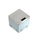 Caixa de pavimento não equipada, saída de escova 140x140x110 Aço inoxidável, livre de ferrugem A2 1.4301 brilhante, pós-tratamento