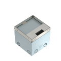 Caixa de pavimento não equipada, saída de escova 140x140x110 Aço inoxidável, livre de ferrugem A2 1.4301 brilhante, pós-tratamento