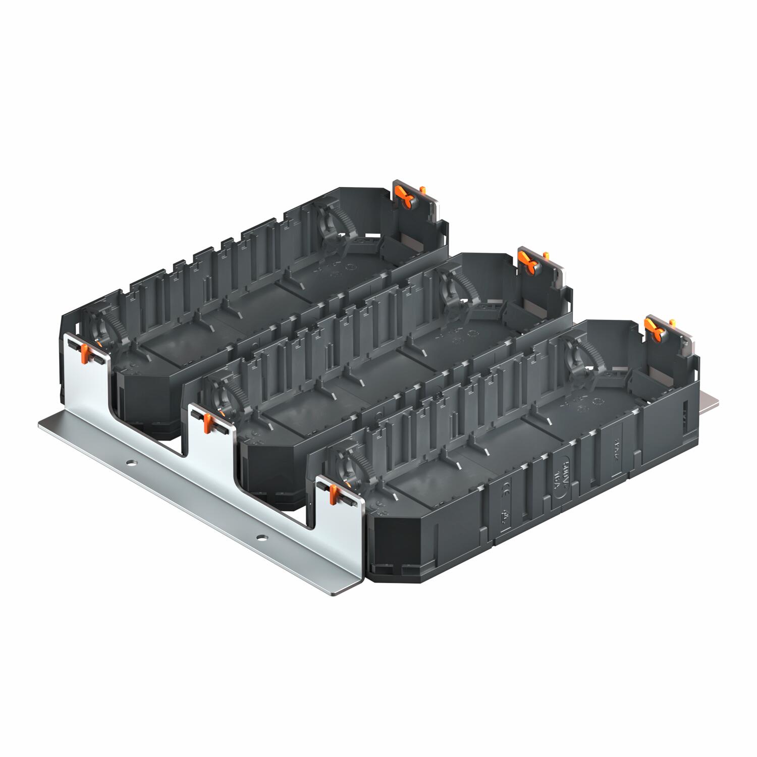 Mounting set heavy duty with 3 mounting boxes UT4 250x250x44 Aço galvanizado pelo método Sendzimir