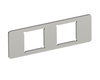 Espelho para 2 conectores Tipo F 77x24x1,5 Aço inoxidável, livre de ferrugem A2 1.4301