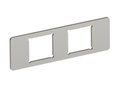 Espelho para 2 conectores Tipo F 77x24x1,5 Aço inoxidável, livre de ferrugem A2 1.4301