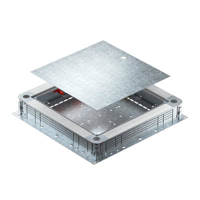 Junction and branch box for screed height 115-160 mm 500x480x80 Aço galvanizado pelo método Sendzimir