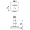 Hammerhead screw with spring for profile rail MS4121/4141 M8x30mm Aço Lamela de zinco