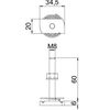 Hammerhead screw with spring for profile rail MS4121/4141 M8x60mm Aço Lamela de zinco