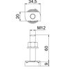 Hammerhead screw with spring for profile rail MS4121/4141 M12x60mm Aço Lamela de zinco