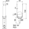 Abraçadeira BBS 2056 dupla 40-46mm Aço Galvanizado por imersão a quente após maquinação