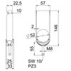 Abraçadeira BBS 2056 dupla 46-52mm Aço Galvanizado por imersão a quente após maquinação