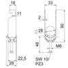 Abraçadeira BBS 2056 dupla 22-28mm Aço Galvanizado por imersão a quente após maquinação
