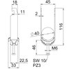 Abraçadeira BBS 2056 dupla 34-40mm Aço Galvanizado por imersão a quente após maquinação