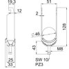 Abraçadeira BBS 2056 dupla 40-46mm Aço Galvanizado por imersão a quente após maquinação