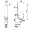 Abraçadeira BBS 2056 dupla 52-58mm Aço Galvanizado por imersão a quente após maquinação