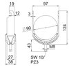 Abraçadeira BBS 2056 82-90mm Aço Galvanizado por imersão a quente após maquinação