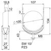Abraçadeira BBS 2056 90-100mm Aço Galvanizado por imersão a quente após maquinação
