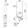 Abraçadeira BBS 2056 dupla 58-64mm Aço Galvanizado por imersão a quente após maquinação