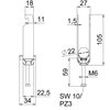 Abraçadeira BBS 2056 tripla 16-22mm Alumínio
