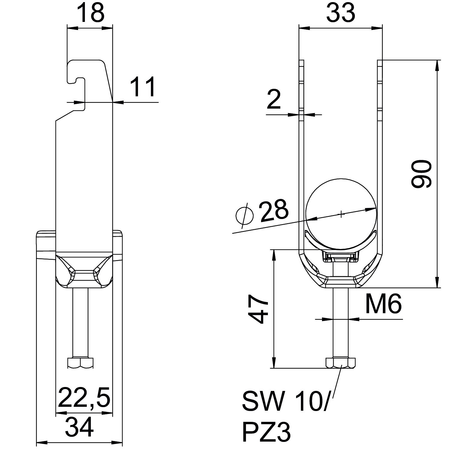 Abraçadeira BBS 2056 dupla 22-28mm Alumínio – Imagem 2 de 2