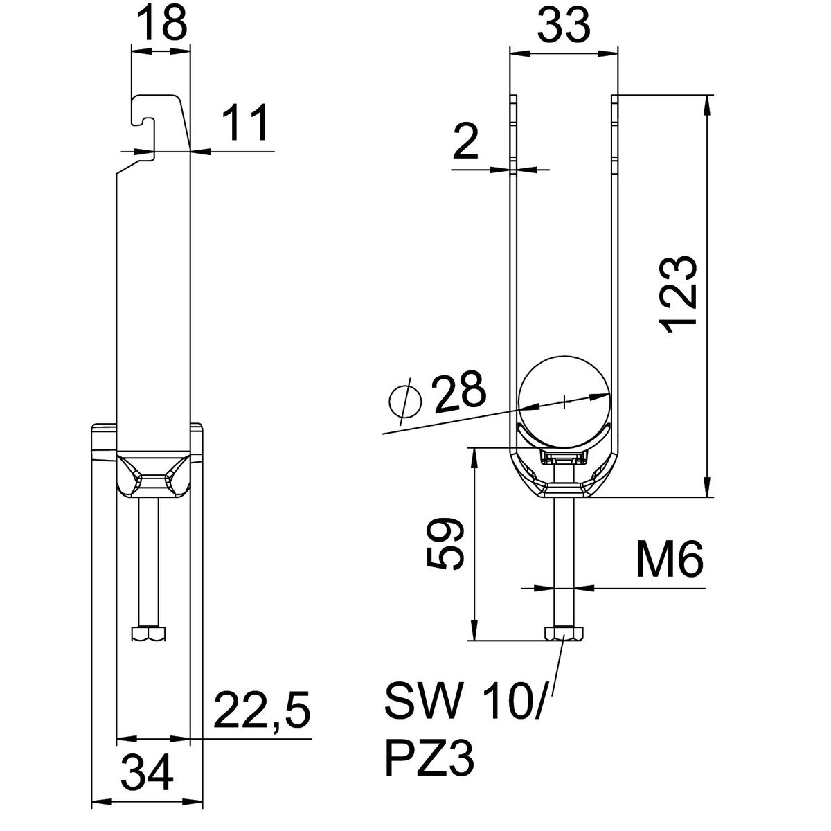 Abraçadeira BBS 2056 tripla 22-28mm Alumínio – Imagem 2 de 2
