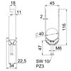 Abraçadeira BBS 2056 dupla 34-40mm Alumínio