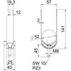 Abraçadeira BBS 2056 dupla 46-52mm Alumínio