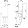 Abraçadeira BBS 2056 dupla 08-12mm Aço Galvanizado por imersão a quente após maquinação
