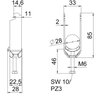 Abraçadeira BBS 2056 dupla 22-28mm Aço Galvanizado por imersão a quente após maquinação