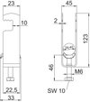 Abraçadeira BBS 2056 dupla 40-46mm Aço Galvanizado por imersão a quente após maquinação