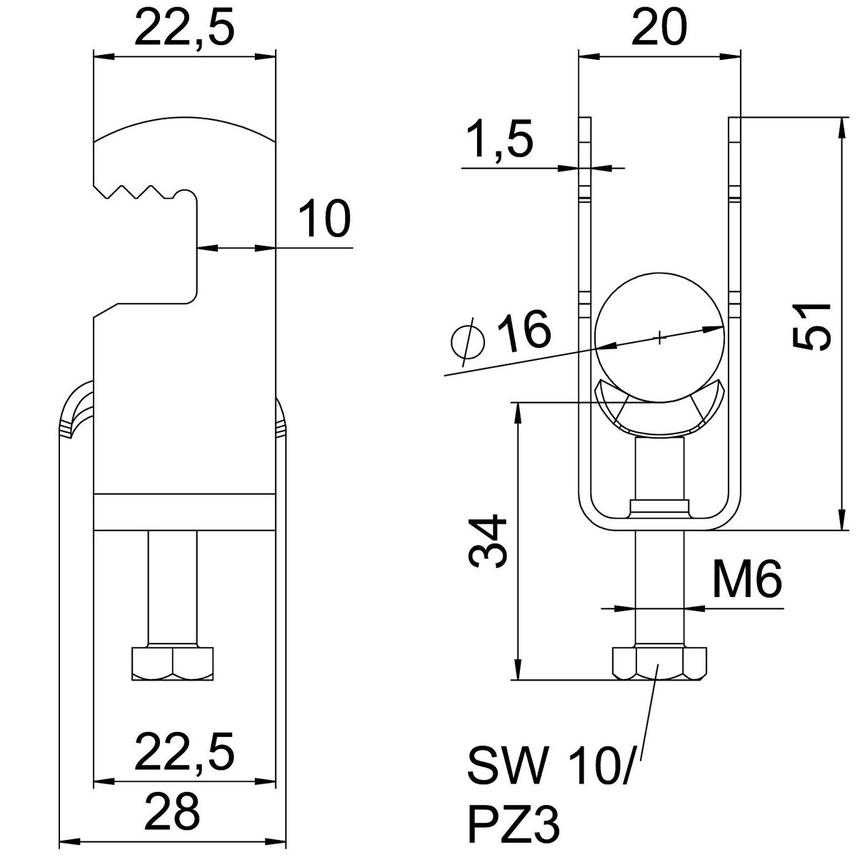 Abraçadeira BBS 2056 12-16mm Aço inoxidável, livre de ferrugem A2 1.4301 brilhante, pós-tratamento – Imagem 2 de 2