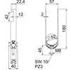 Abraçadeira BBS 2056 dupla 46-52mm Aço Galvanizado por imersão a quente após maquinação