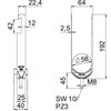 Abraçadeira BBS 2056 dupla 52-58mm Aço Galvanizado por imersão a quente após maquinação