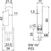 Abraçadeira BBS 2056 08-12mm Aço inoxidável, livre de ferrugem A2 1.4301 brilhante, pós-tratamento