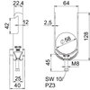 Abraçadeira BBS 2056 52-58mm Aço Galvanizado por imersão a quente após maquinação