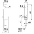 Abraçadeira BBS 2056 tripla 8-12mm Aço Galvanizado por imersão a quente após maquinação