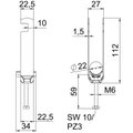 Abraçadeira BBS 2056 tripla 16-22mm Aço Galvanizado por imersão a quente após maquinação
