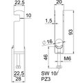 Abraçadeira BBS 2056 tripla 12-16mm Aço Galvanizado por imersão a quente após maquinação