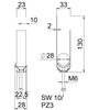 Abraçadeira BBS 2056 tripla 22-28mm Aço Galvanizado por imersão a quente após maquinação