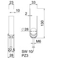 Abraçadeira BBS 2056 tripla 22-28mm Aço Galvanizado por imersão a quente após maquinação